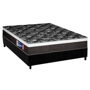 Conjunto Box Casal: Colchão Anatômico Plumatex D33 / Selectus + Base CRC Suede Black(138x188)