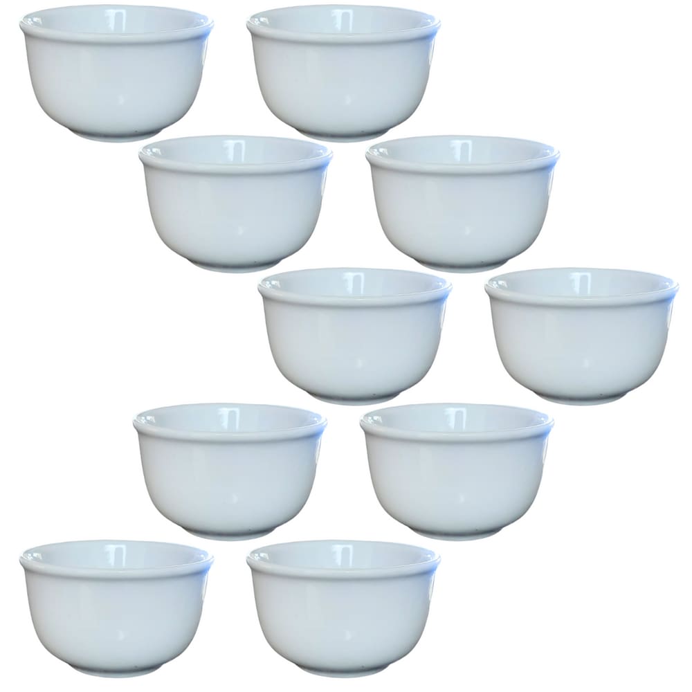Jogo 10 Cumbucas 200ml Bowls Tigelas Kit Porcelana branca(3)