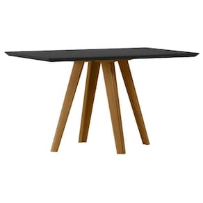 Mesa De Jantar 160x90 Cm Mariah Com Vidro Ype Preto - New Ceval
