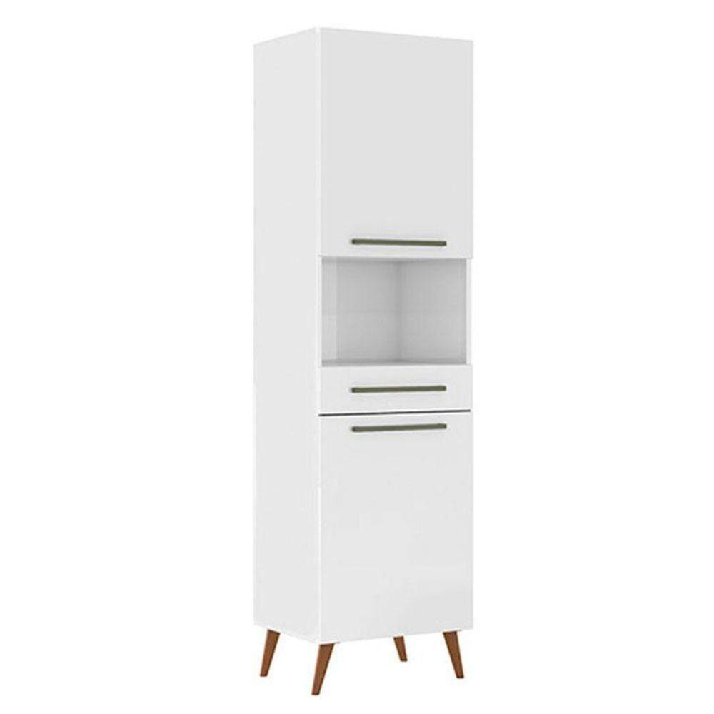 Paneleiro Para Micro-ondas Favorita Branco Lacca - Zanzini
