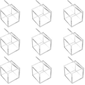 Caixa em Acrílico com Tampa Articulada 5x5x5 cm 9 un