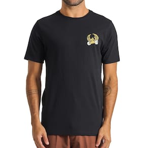 Camiseta Hurley Hard Wings SM25 Masculina Preto