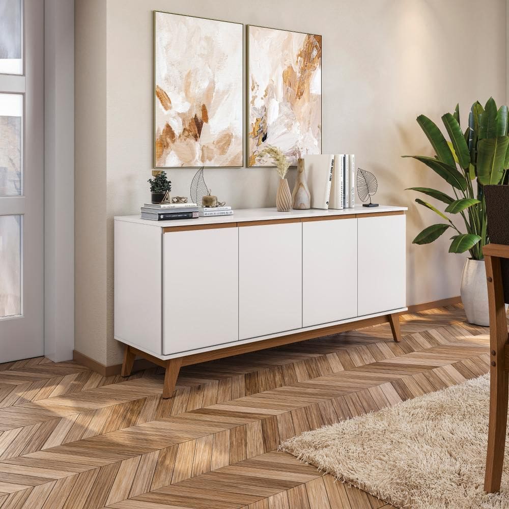 Aparador Kappesberg 4 Portas Branco 156cm