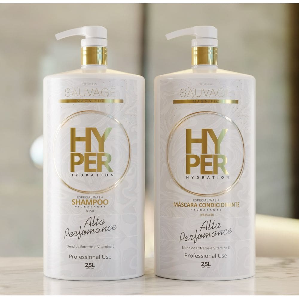 Kit Shampoo e Máscara Condicionante Hyper Hydration - Lavatório 2,5L