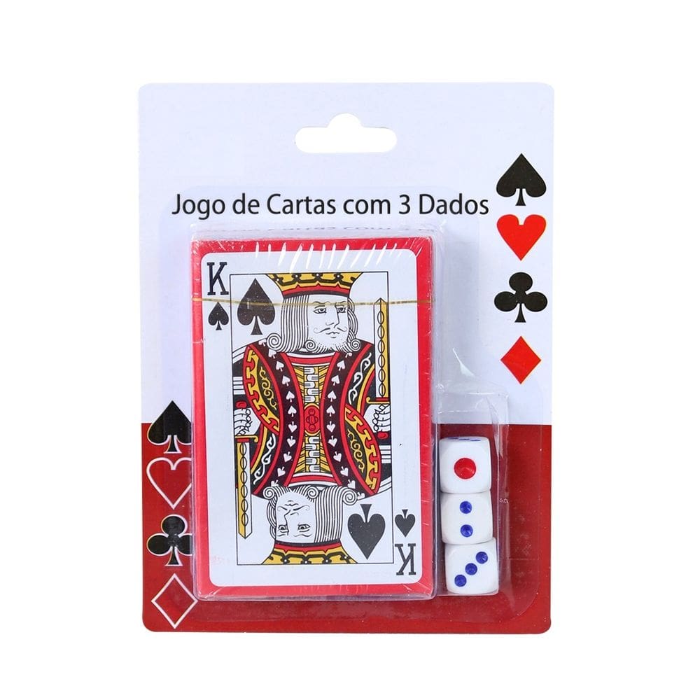 Jogo de baralho com 54 cartas e 3 dados Para Iniciantes