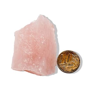 01 Cristal Rosa Pedra Bruto 20 a 50g Média 2 a 5cm Tipo B