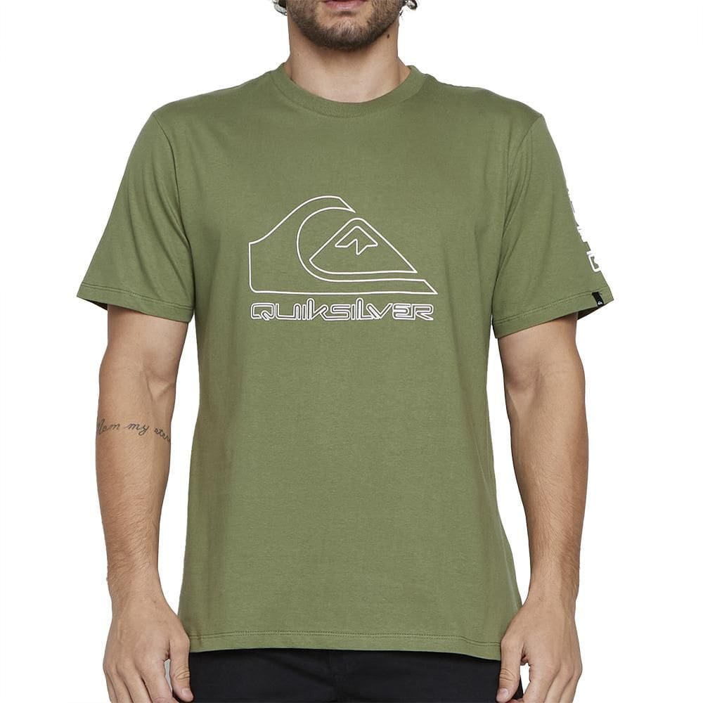 Camiseta Quiksilver New Tour SM25 Masculina Verde Escuro