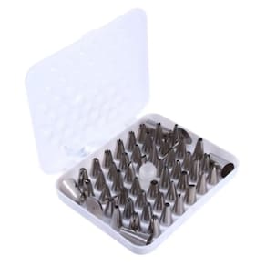 Kit De Bicos P/ Confeitar Em Inox 52 Peças C/ Estojo-maleta
