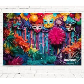 Fundo Fotográfico Em Tecido Cenario Carnaval - 500X300