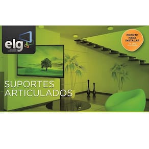 Suporte para TV 15" a 43" Articulado ELG Linea FULL 20 para Plasma LCD LED Preto
