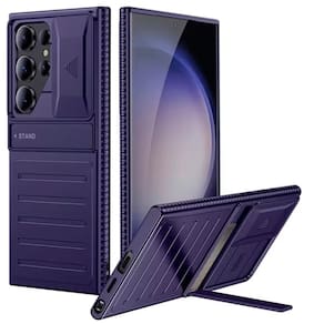 Capa Com Slide De Proteção De Câmera, Samsung S24 Ultra-Roxo