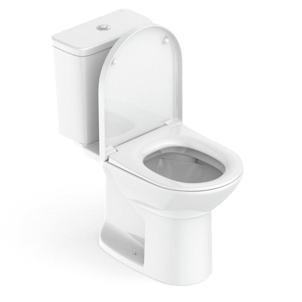 Kit 2 Vaso Sanitários com Caixa Acoplada e Assento Queda Amortecida Round Roca Branco Brilhante