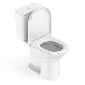 Kit 2 Vaso Sanitários com Caixa Acoplada e Assento Queda Amortecida Round Roca Branco Brilhante
