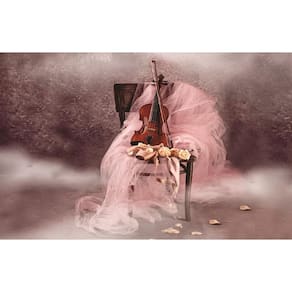 Fundo Fotográfico Em Tecido Violino Bailarina 2,60X1,50