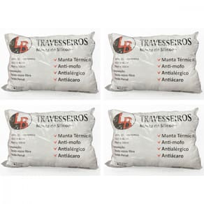 Kit 4 Travesseiros Manta de Silicone 45x65 LB