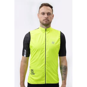 Colete Corta Vento HUPI Sonhe/Treine/Alcance - Amarelo Neon
