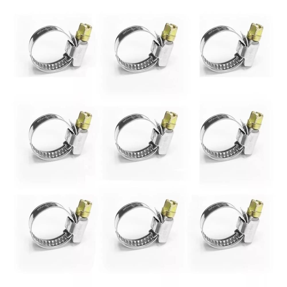 Kit 10 Abraçadeira Alemã Rosca Sem Fim 13 - 19 mm 3/4"