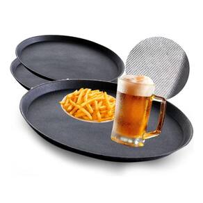 Kit 2 Bandeja Emborrachada Garçom Restaurante Antiderrapante