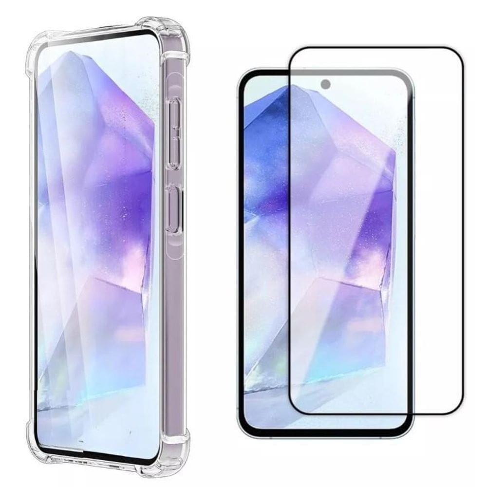 Kit Capa Anti-Impacto + Película 3D Para Galaxy A55