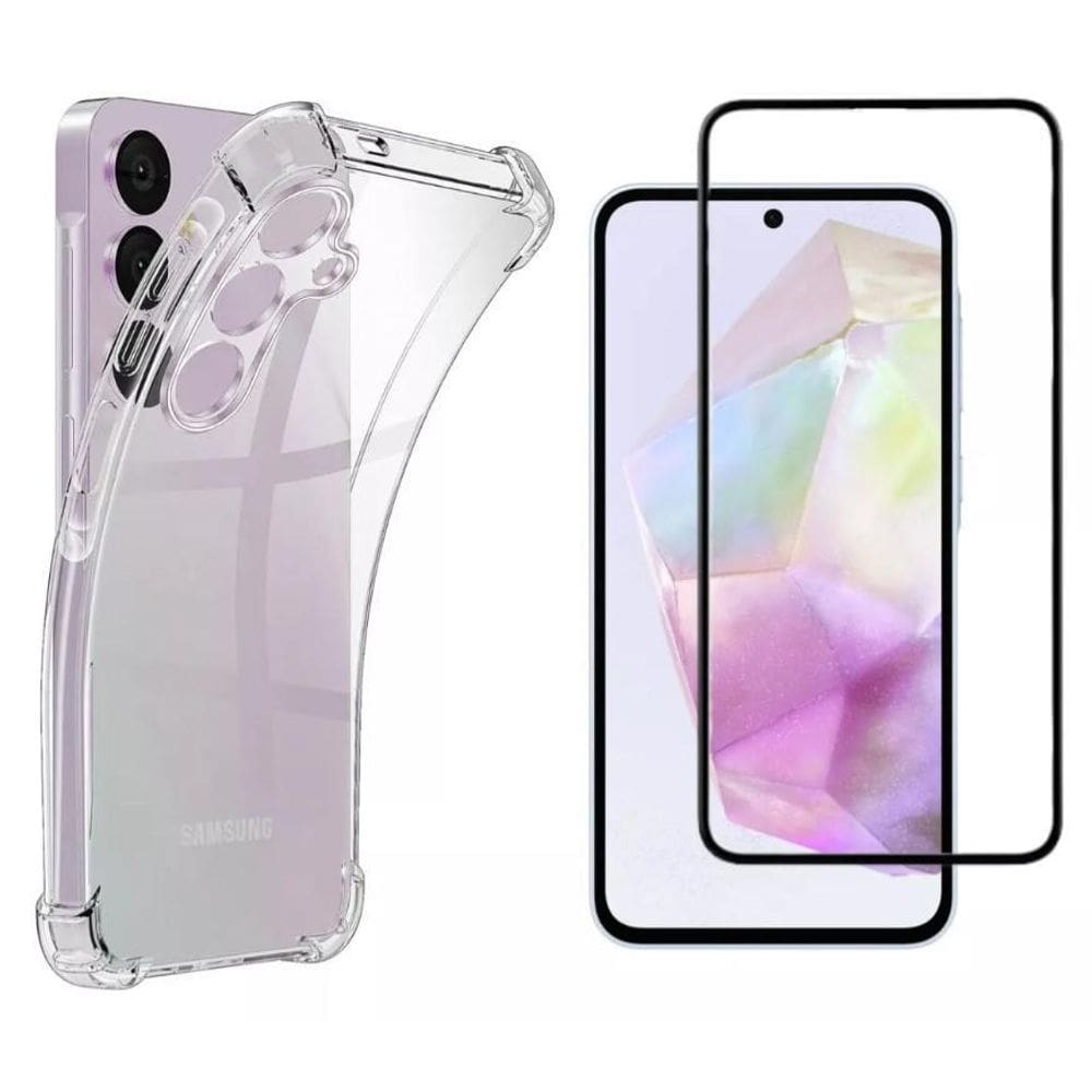 Kit Capa Anti-Impacto + Película 3D Para Galaxy A35