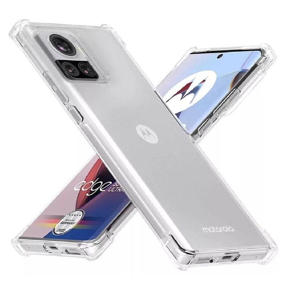 Capa Em Gel Air Cushion Para Moto Edge 30 Ultra Transparente