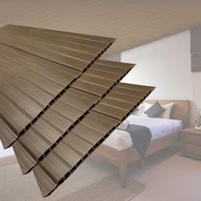 Kit 10 Caixas com 60 M² Forro de Pvc 8mm X 20cm X 3m Permatti Imbuia