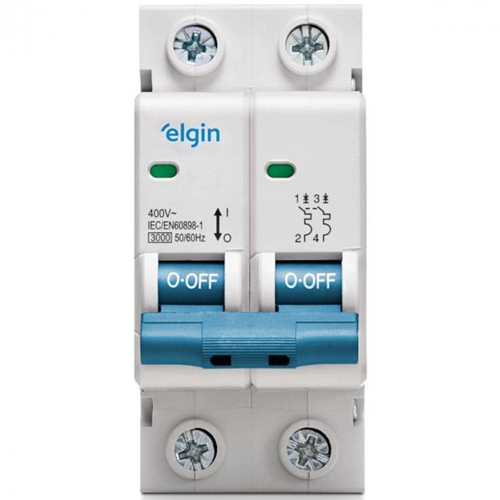 Disjuntor Termomagnético Bipolar Elgin 2 Polos 20A