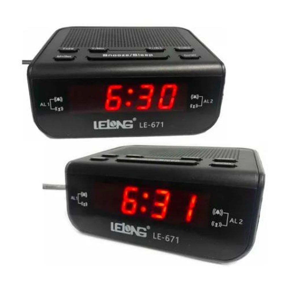 Despertador Digital Mesa: Rádio Am/Fm Lelog 671 Áudio Alta