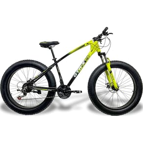 Bicicleta Fat Bike Gtr-x Aro 26 Freios Disco Alumínio Shimano Quadro 17 Amarelo/Preto