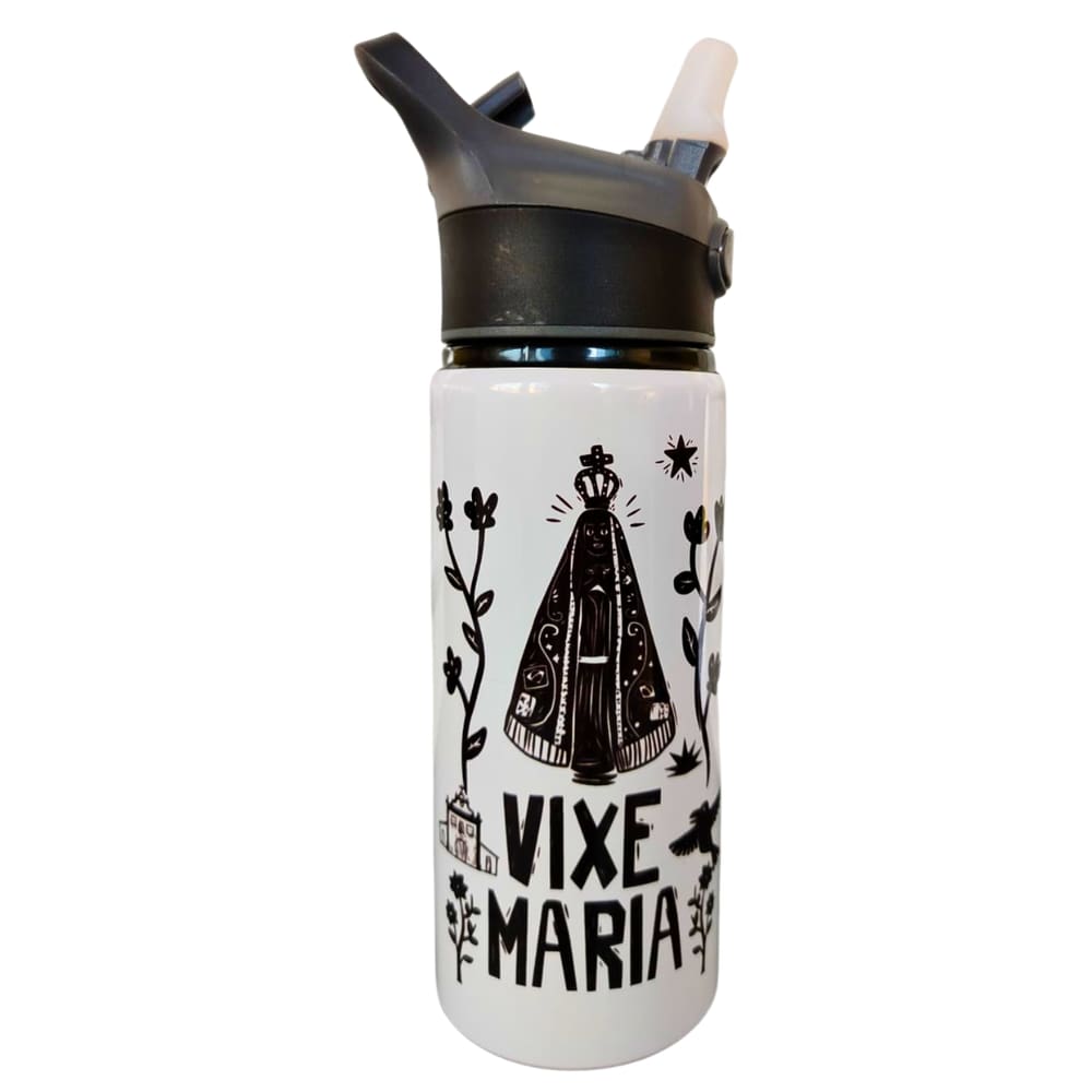 Garrafa Squeeze 600ml Nossa Senhora Aparecida Xilogravura
