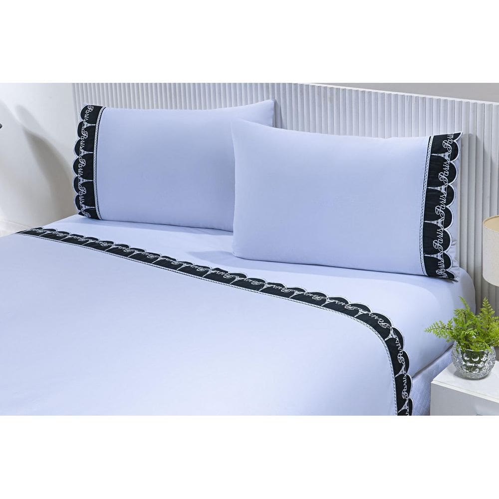 Jogo Lençol Casal Viúva 2,03Mx1,20Mx40Cm 4 Peças 180 Fios