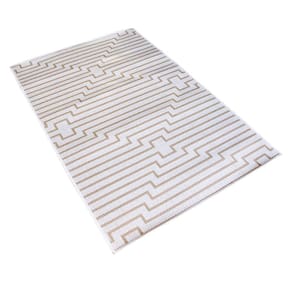 Tapete Para Sala de Estar 100X150 cm Dupla Face Nozes - São Carlos