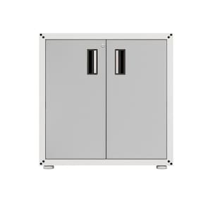 Balcão 2 portas Branco e Cinza ITBE For Home