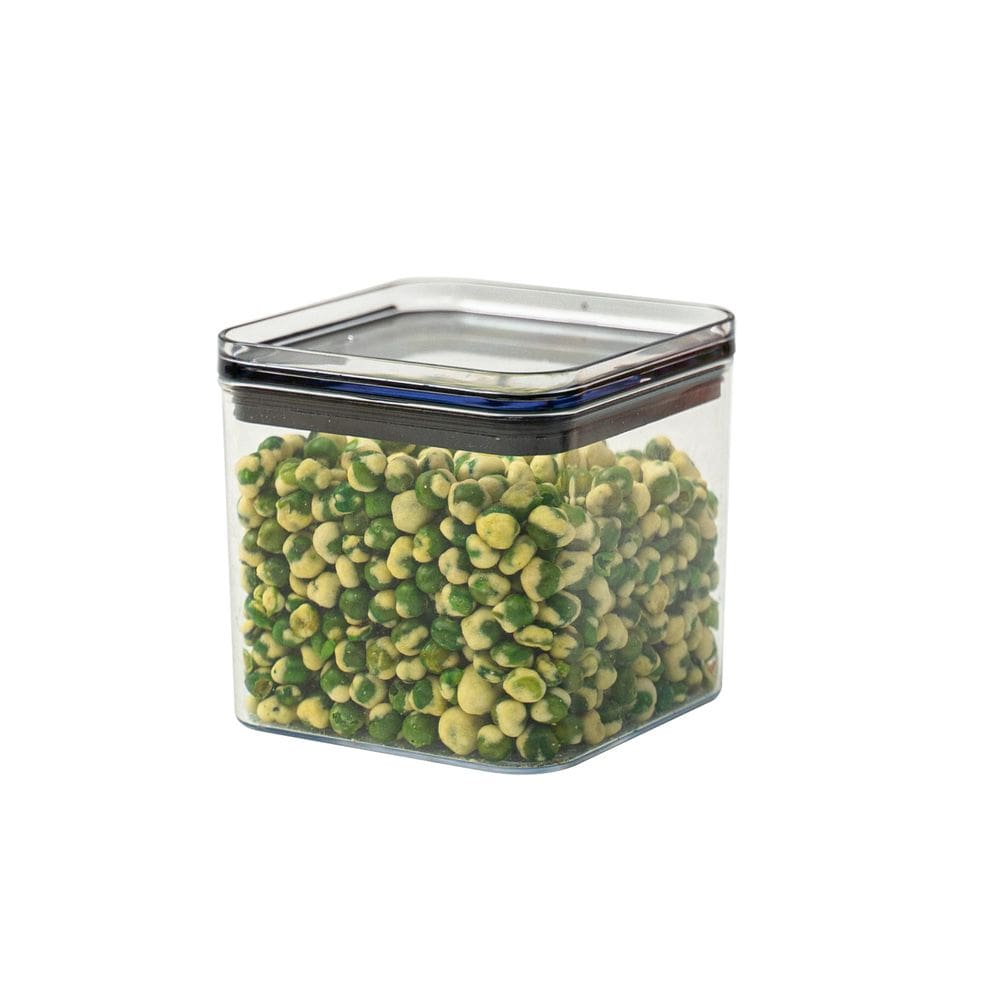 Pote de acrílico 620ml com tampa hermético quadrado - Tüd