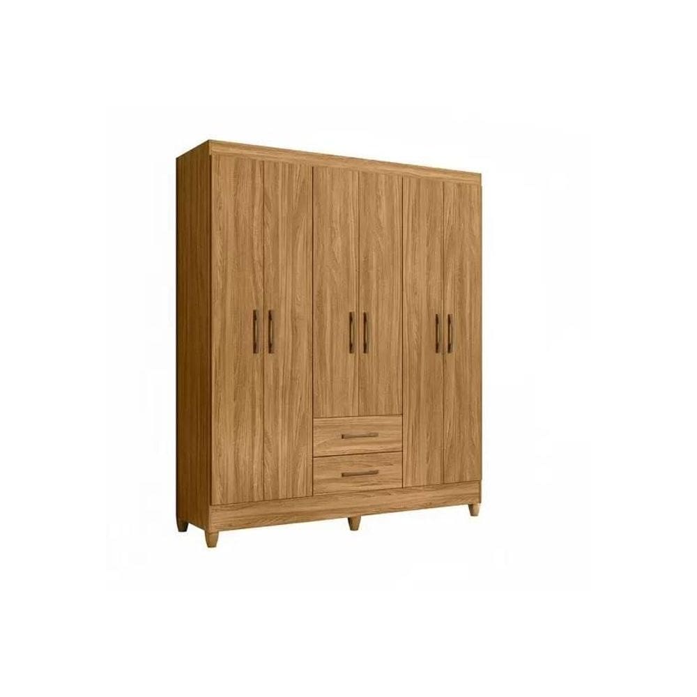 Guarda Roupa Casal 6 Portas 2 Gavetas