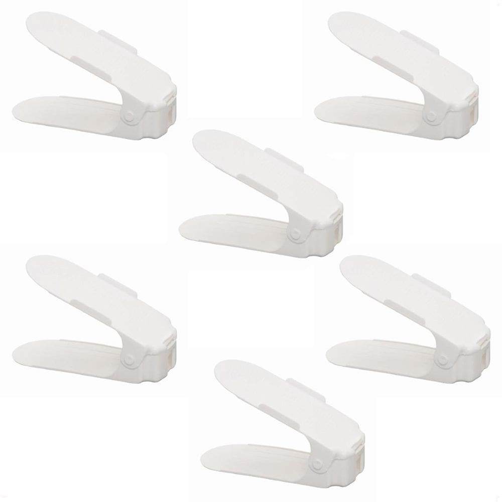 Kit 6 Organizadores De Sapato Reforçado Com Regulagem Branco