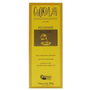 Chocolate Ao Leite 40% Cacau Recheado Orgânico Chokolah 80G