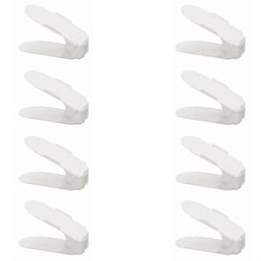 Kit 8 Organizadores De Sapato Reforçado Com Regulagem Branco