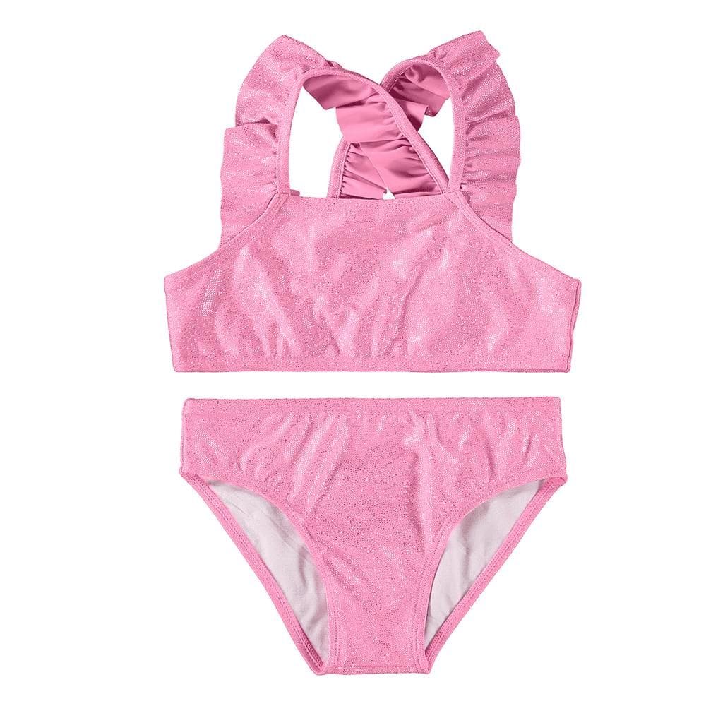 Biquíni Malwee Kids Malha Uv 50+ Com Babados E Glitter Ref:1000119234 4/8