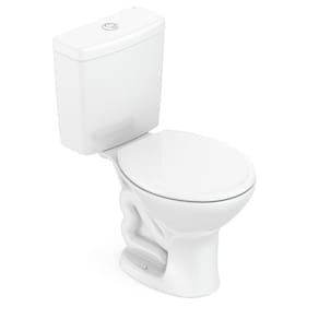 Kit 2 Vaso Sanitários com Caixa Acoplada e Assento Saveiro Celite Branco Brilhante