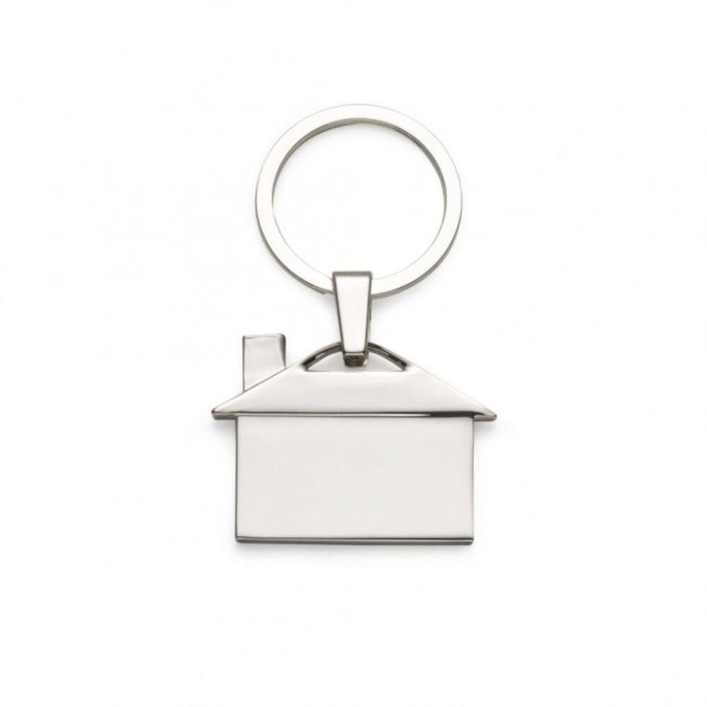 Chaveiro Metal Plaquinha Formato De Casa De Luxo
