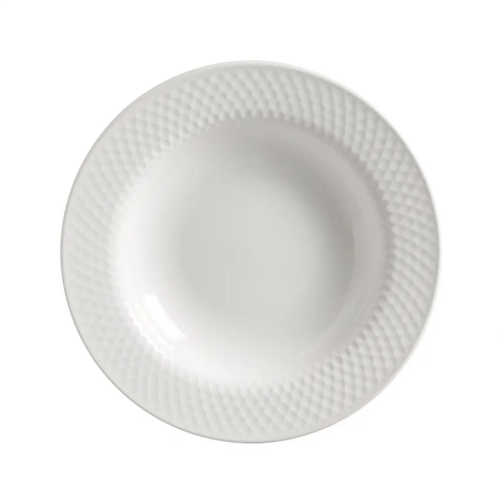 Jogo 6 Pratos Fundos Split White 25cm - Alleanza