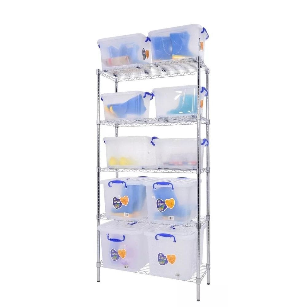 Estante Aço 5 Prateleiras Cromada Aramada 150 Cm