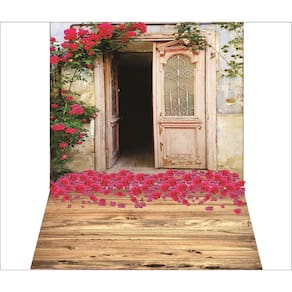 Fundo Fotográfico Em Tecido Flores Bouganville 1,50X2,50.