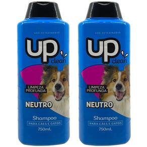 02x Shampoo Neutro Para Cães E Gatos Pet Maciez E Brilho 750ml