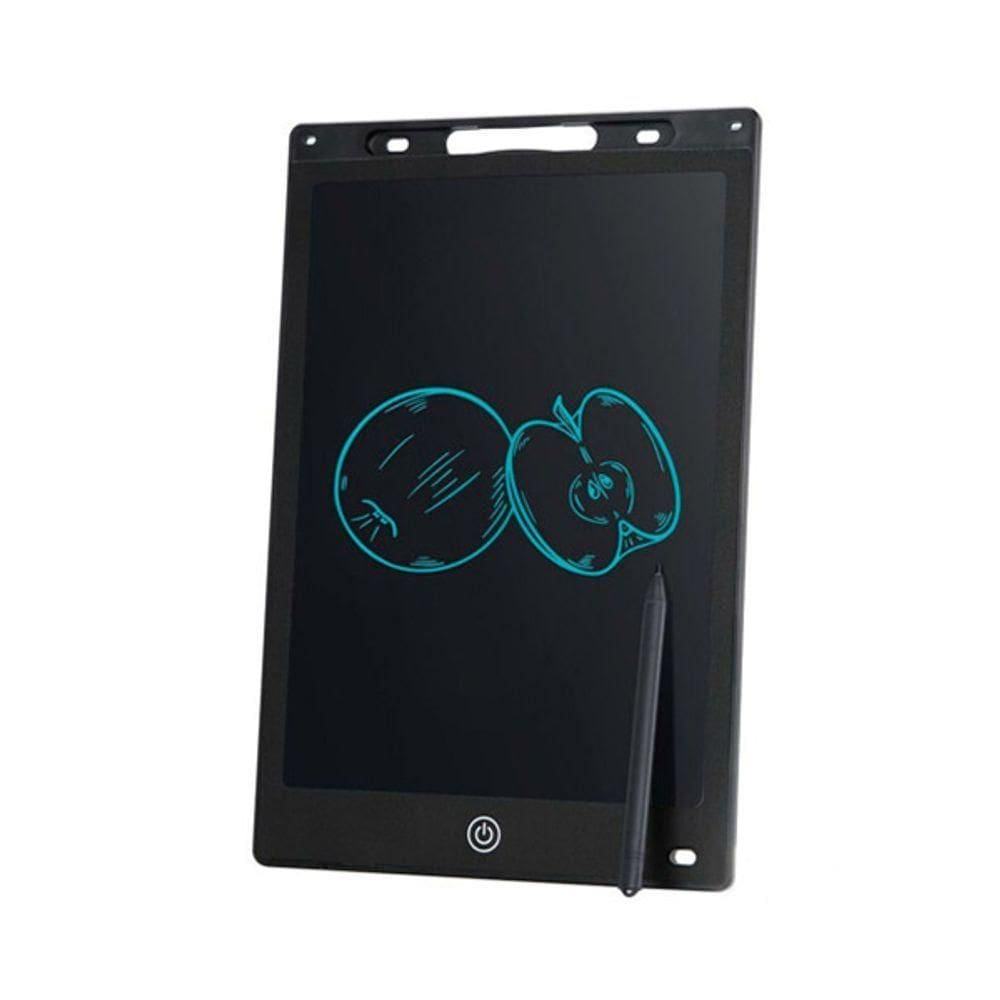 Tablet Lousa Mágica Eletrônica 12" Pintura Anotações Sem Papel Desenhos Criativos Preto