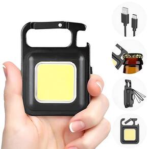 Mini Lanterna Led De Chaveiro Portátil Recarregável Com Imã