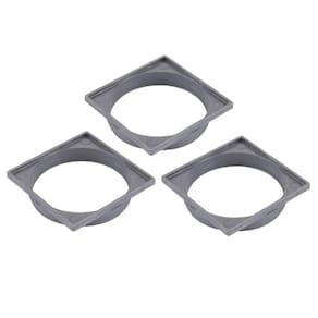 Kit 3 Porta Grelha Ralo Quadrado Caxilho Cinza 150Mm Tigre