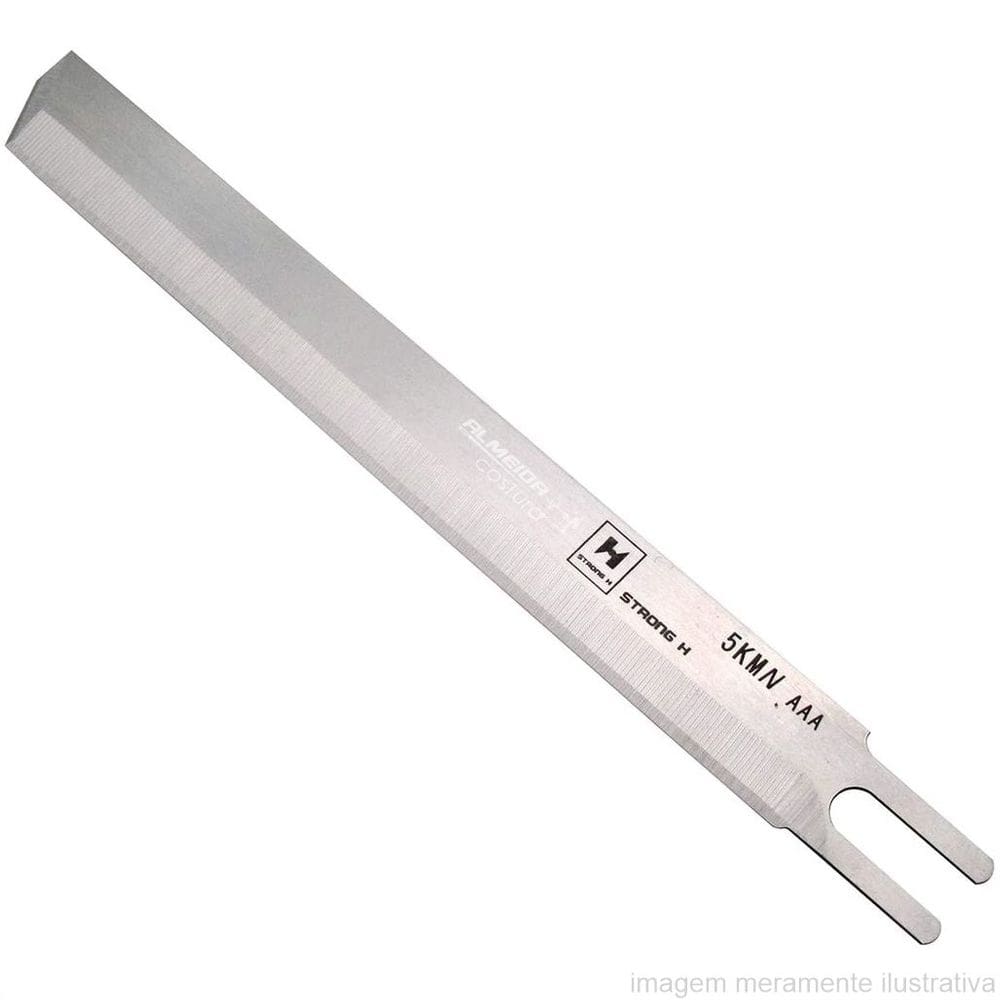 FACA LISA PARA MÁQUINA DE CORTE 5&quot; MODELO KM ESTREITA - STRONG H (AAA)