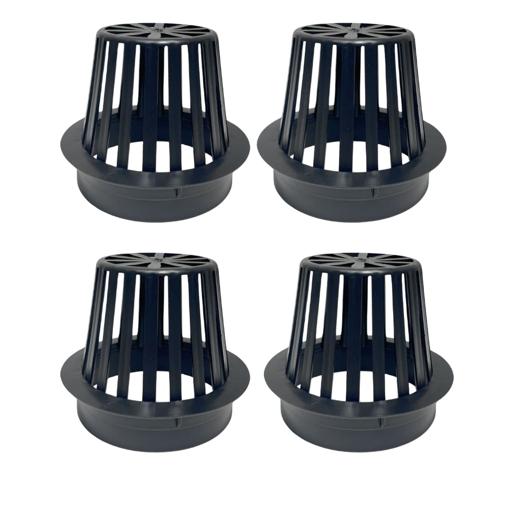 Kit 4 Abacaxi Ralo Anti Entupimento 100mm Plástico para Calhas